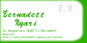 bernadett nyari business card